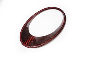  FIAT 500 Driving Lights Frames - Carbon Fiber - NA Model - Red Candy